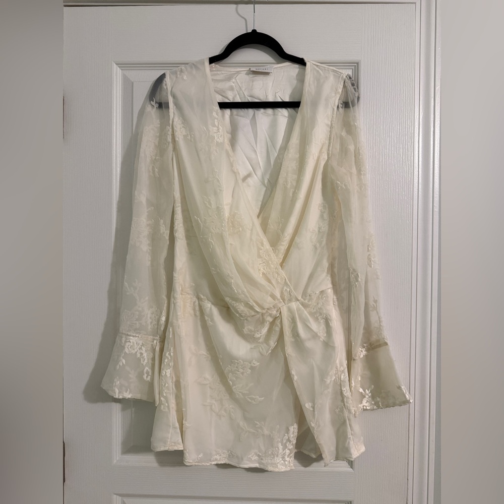Burnout Velvet Wrap Dress